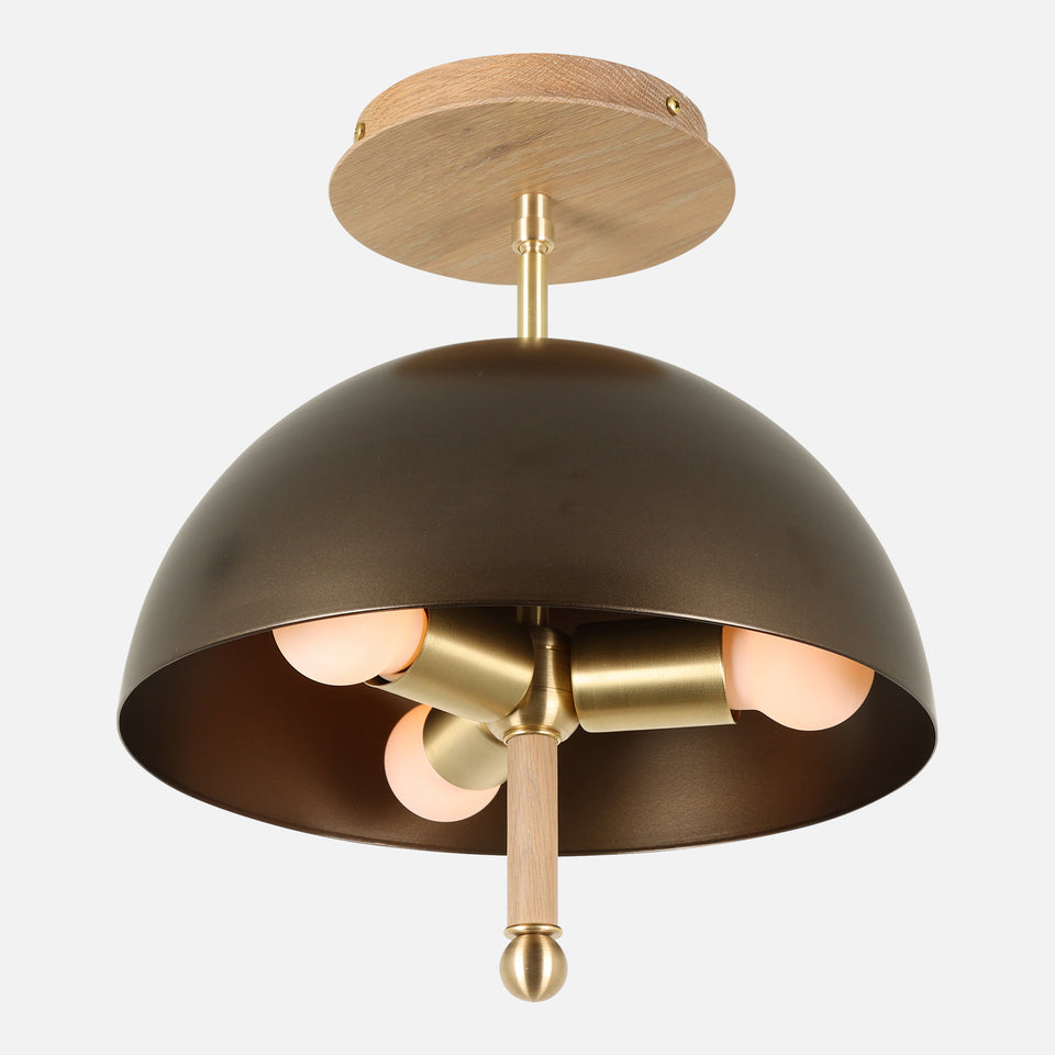 Cornsilk Oak, Classic Brass, Coated Bronze Shade