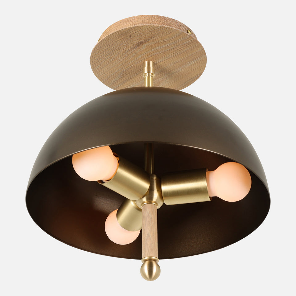 Cornsilk Oak, Classic Brass, Coated Bronze Shade