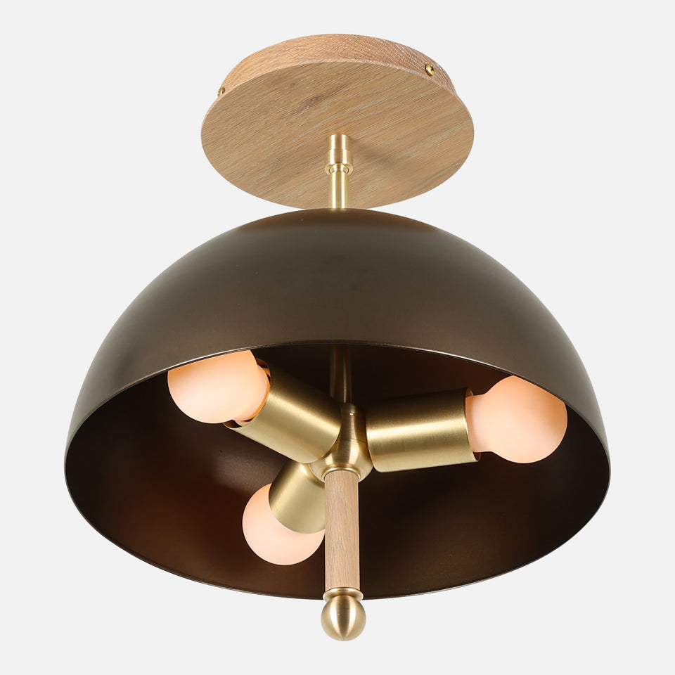 Cornsilk Oak, Classic Brass, Coated Bronze Shade
