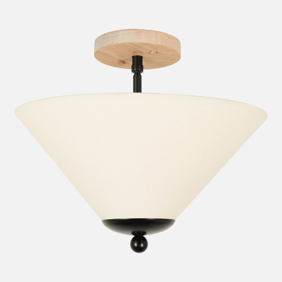 Cornsilk Oak, Matte Black, Natural Linen
