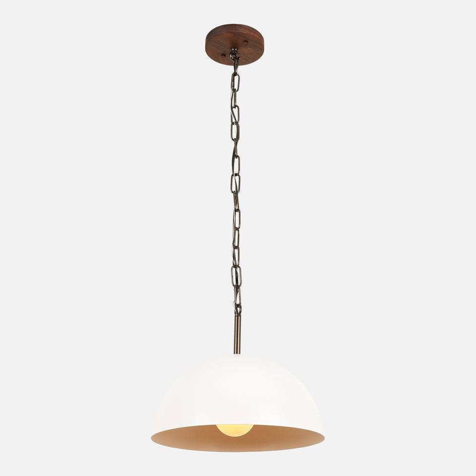 Walnut, Coated Bronze Arm, Satin White Sade