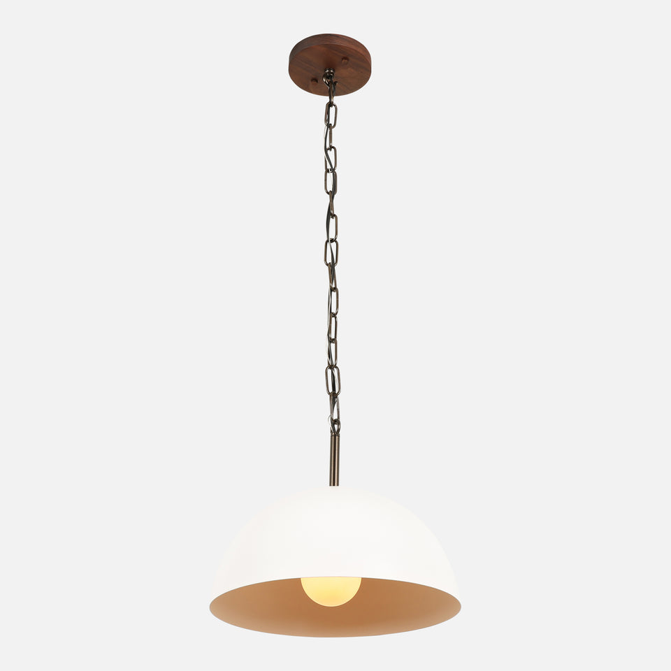 Walnut, Coated Bronze Arm, Satin White Sade