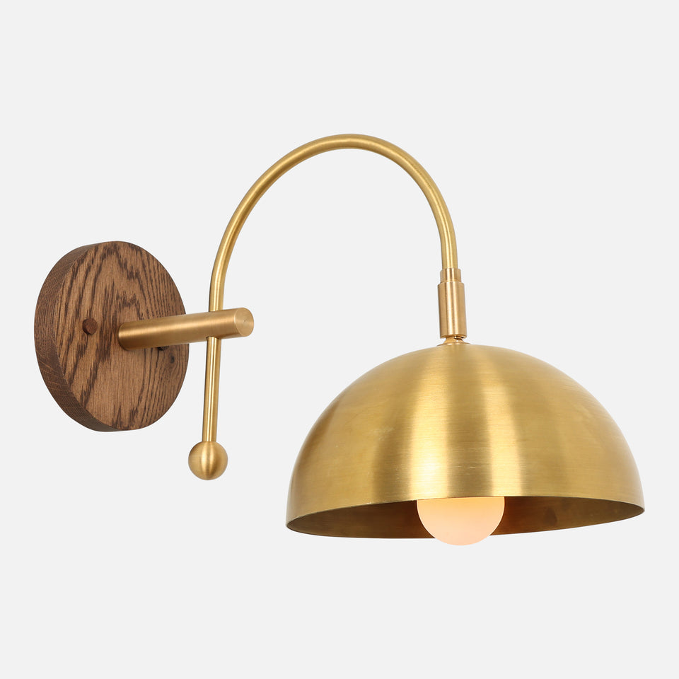Chocolate Oak, Antique Brass