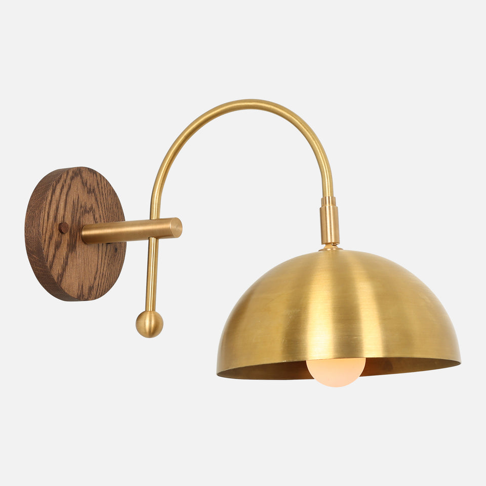 Chocolate Oak, Antique Brass