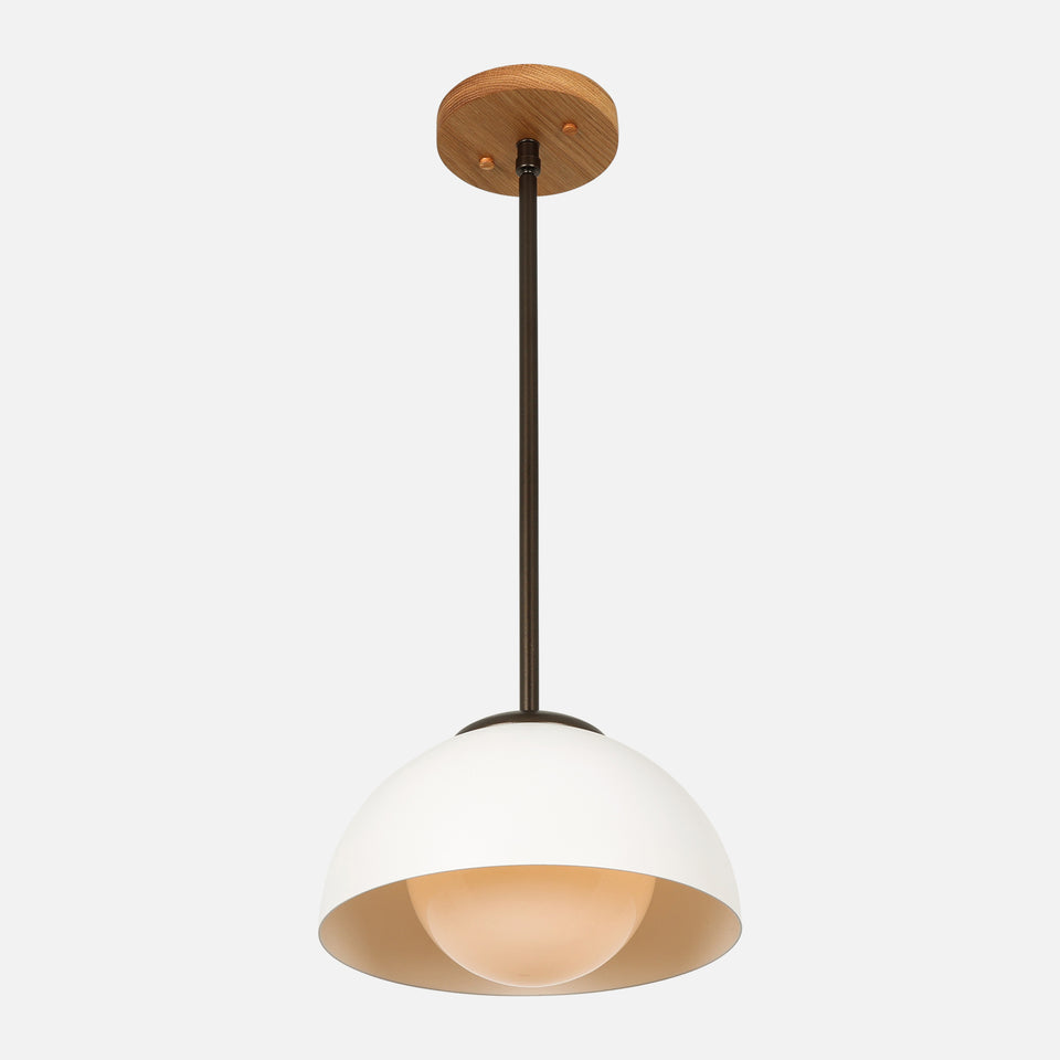 White Oak, Matte Black, Satin White Shade