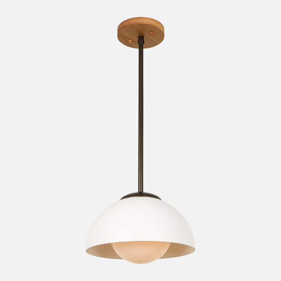 White Oak, Matte Black, Satin White Shade