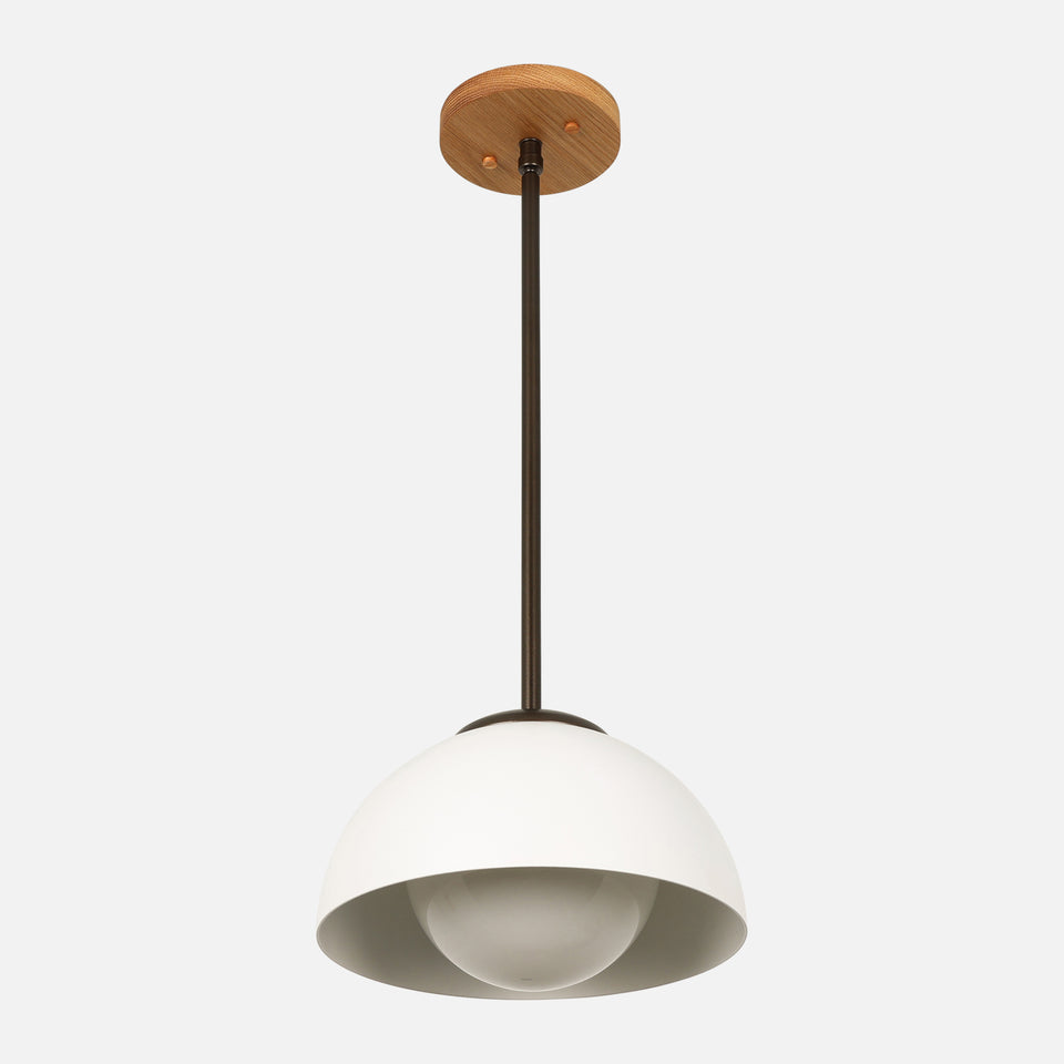 White Oak, Matte Black, Satin White Shade