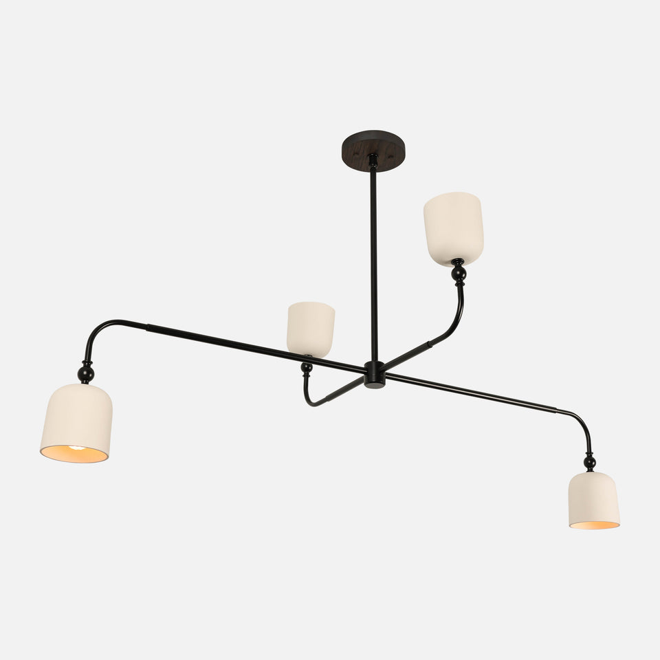 Black Ash, Matte Black, White Porcelain