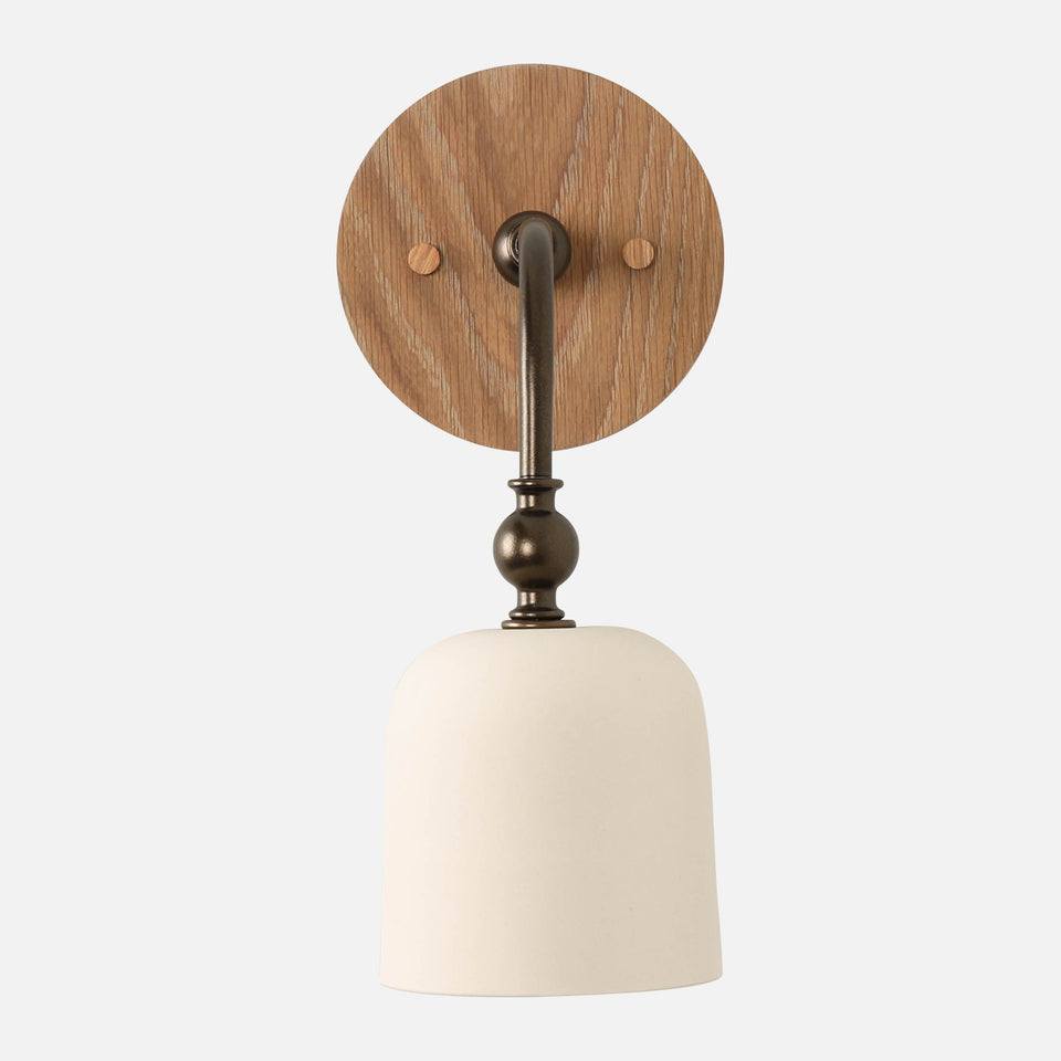 Cornsilk Oak, Coated Bronze, White Porcelain