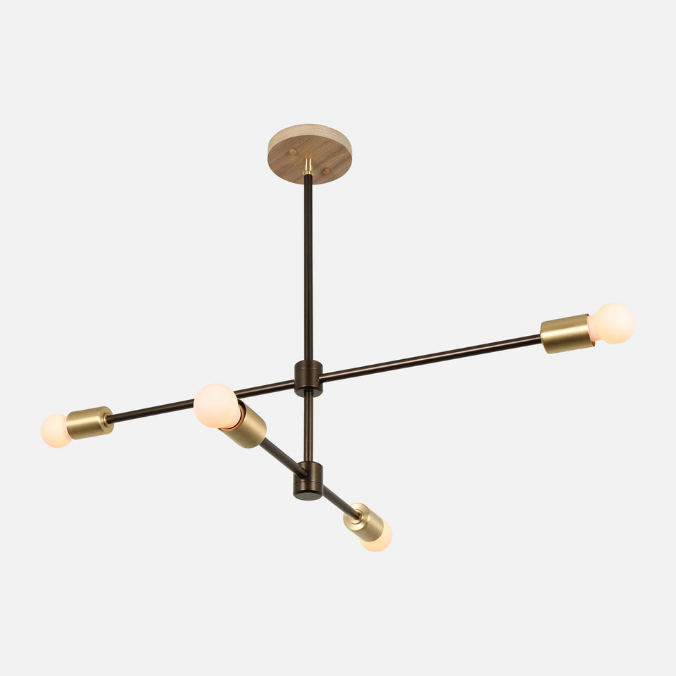 Cornsilk Oak, Coated Bronze Arms, Classic Brass Accents