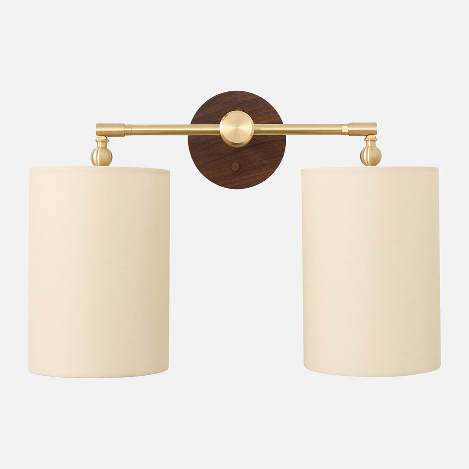 Walnut, Classic Brass, Natural Linen