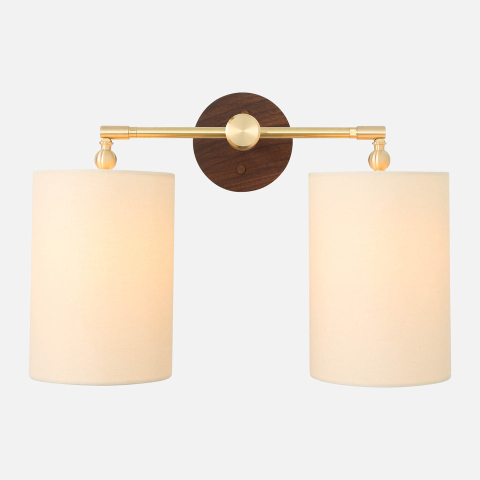 Walnut, Classic Brass, Natural Linen
