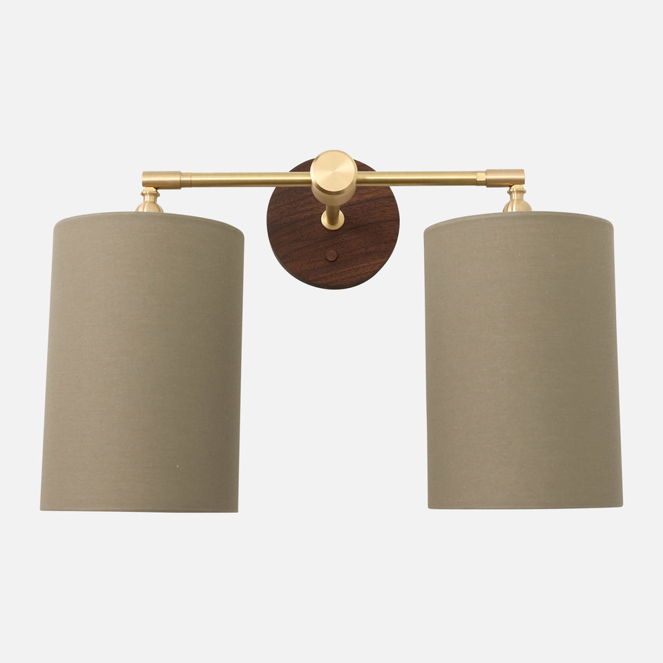 Walnut, Classic Brass, Sage Linen