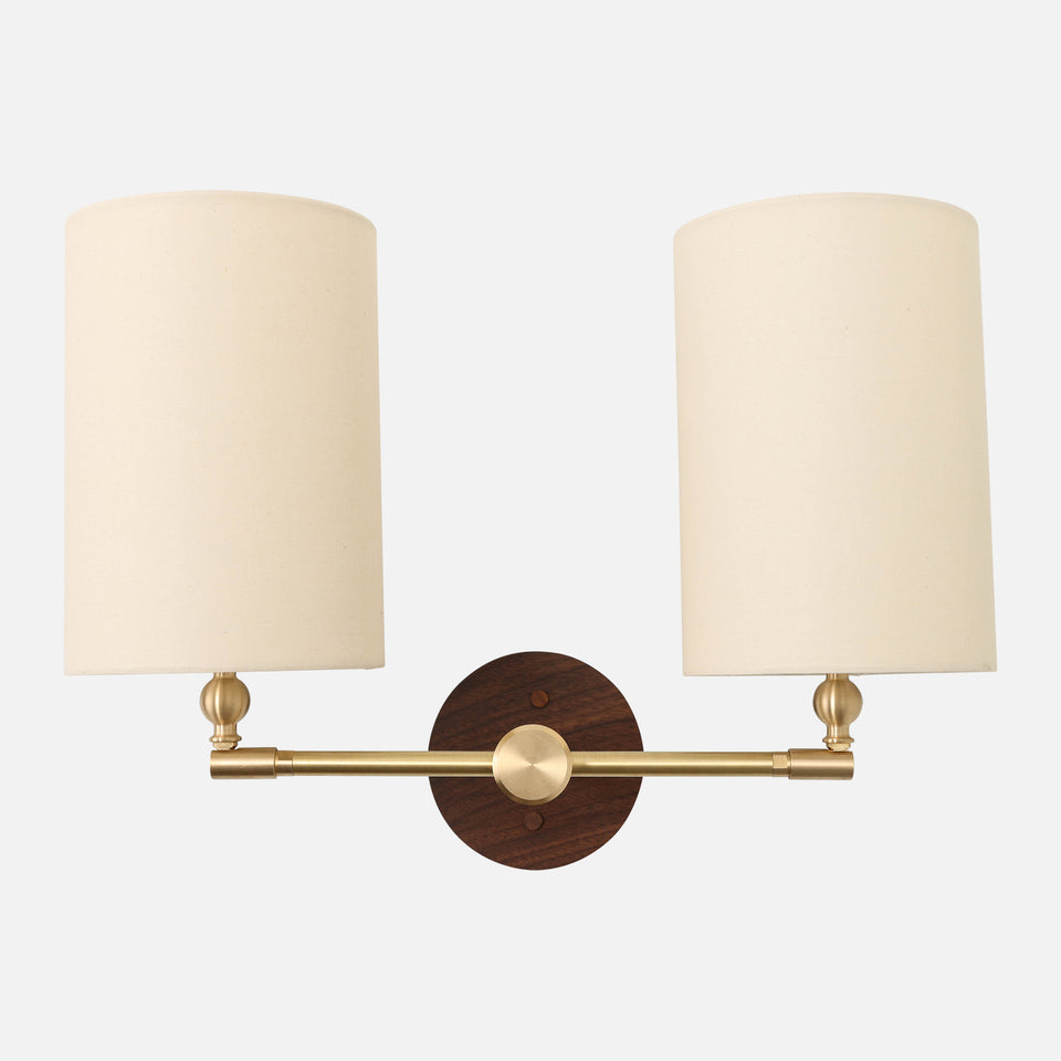 Walnut, Classic Brass, Natural Linen