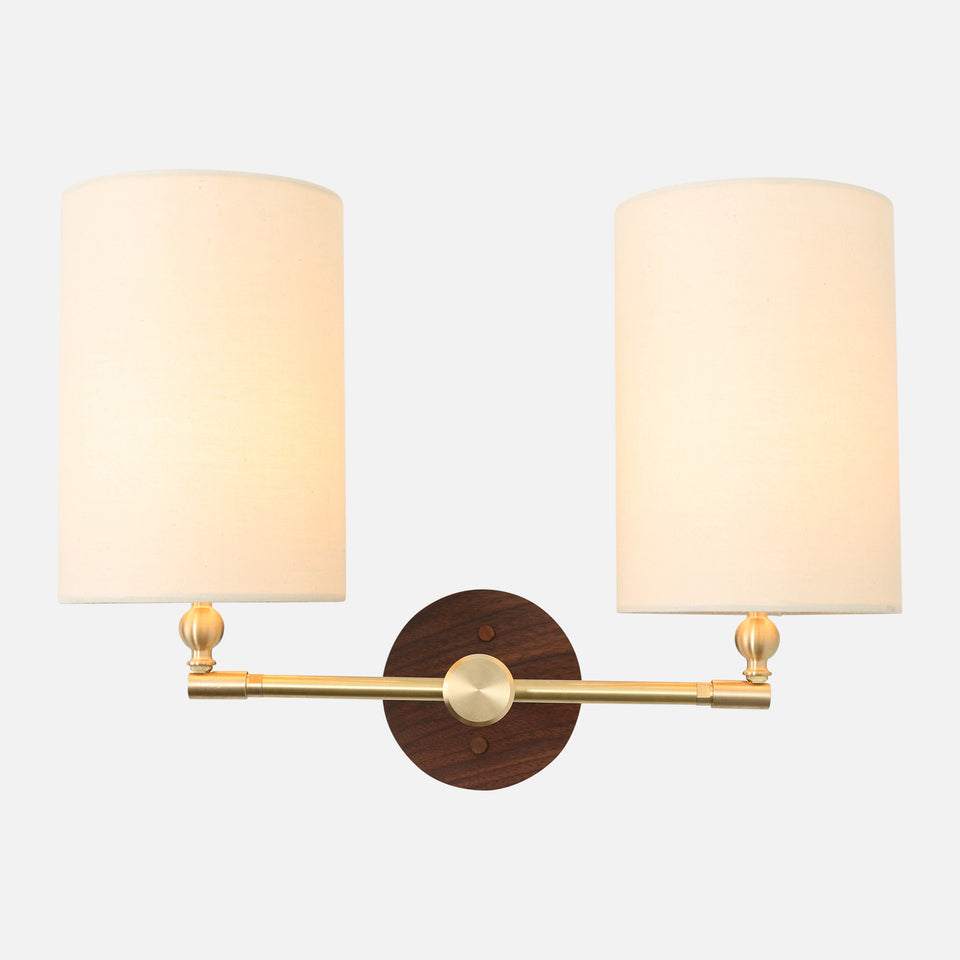 Walnut, Classic Brass, Natural Linen