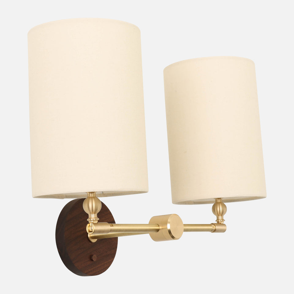 Walnut, Classic Brass, Natural Linen
