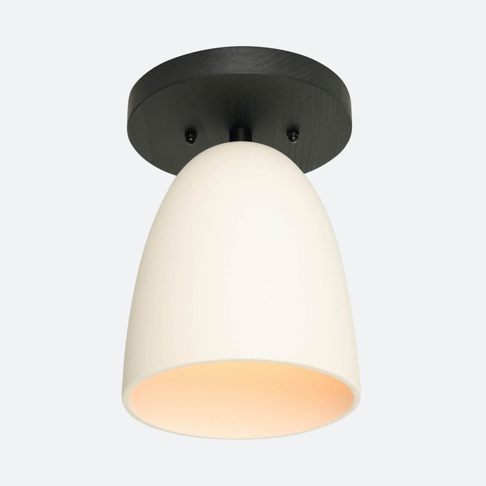 Black Ash, Matte Black, White Porcelain