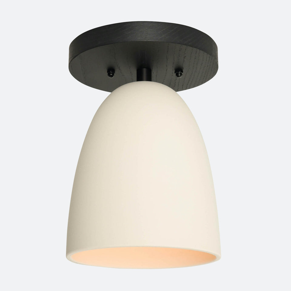 Black Ash, Matte Black, White Porcelain
