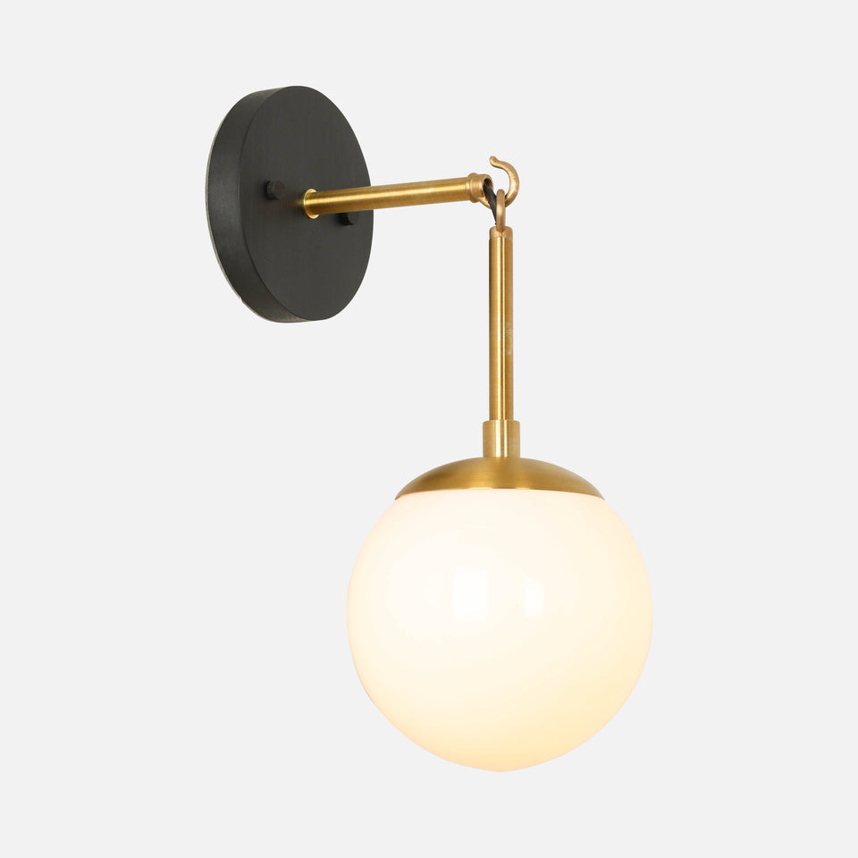 Black Ash, Antique Brass, Original Frosted