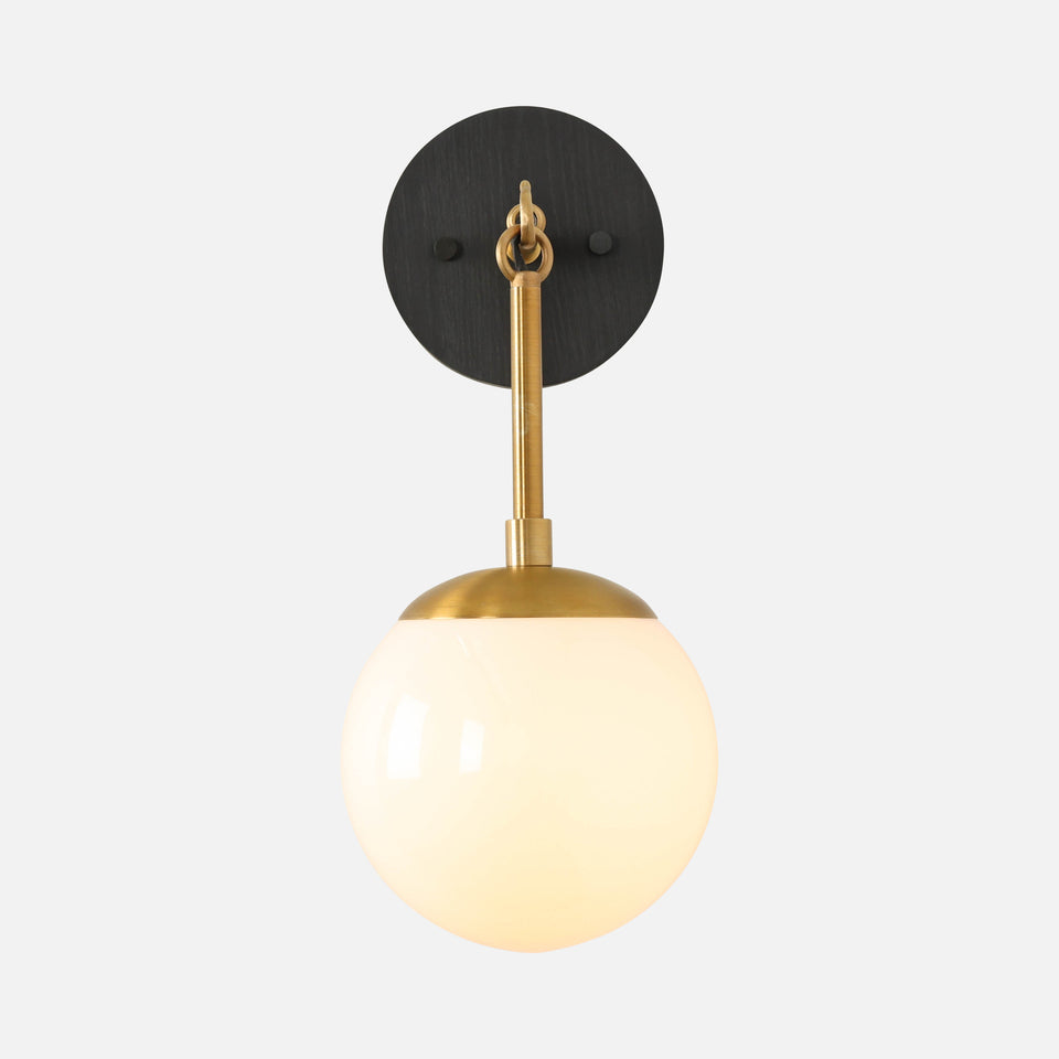 Black Ash, Antique Brass, Original Frosted