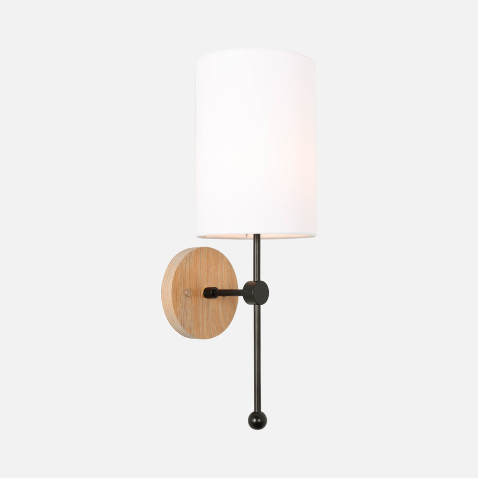 Cornsilk Oak, Matte Black, White Linen