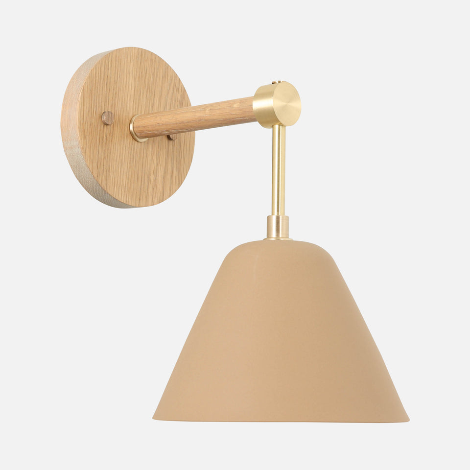 Cornsilk Oak, Classic Brass, Tan Porcelain