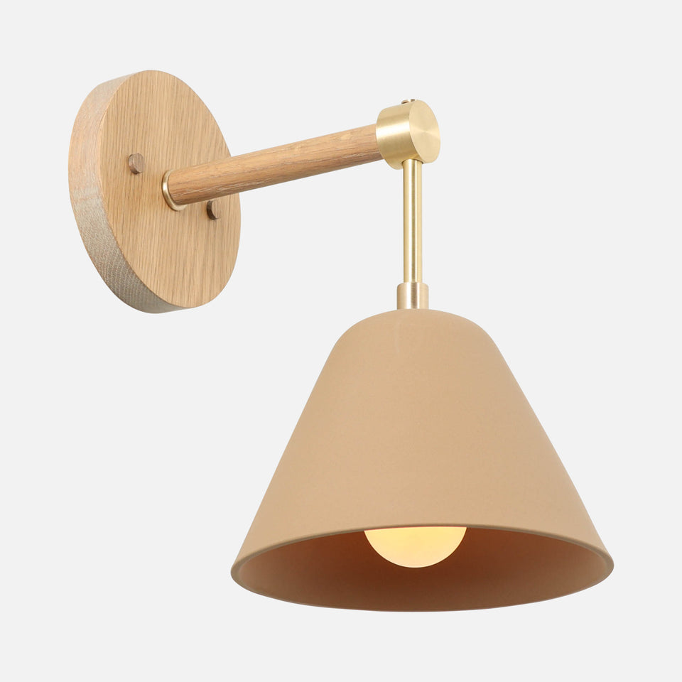 Cornsilk Oak, Classic Brass, Tan Porcelain