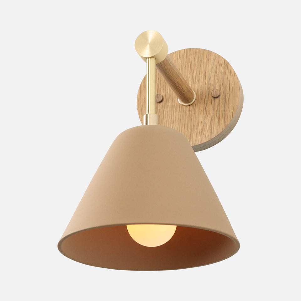 Cornsilk Oak, Classic Brass, Tan Porcelain