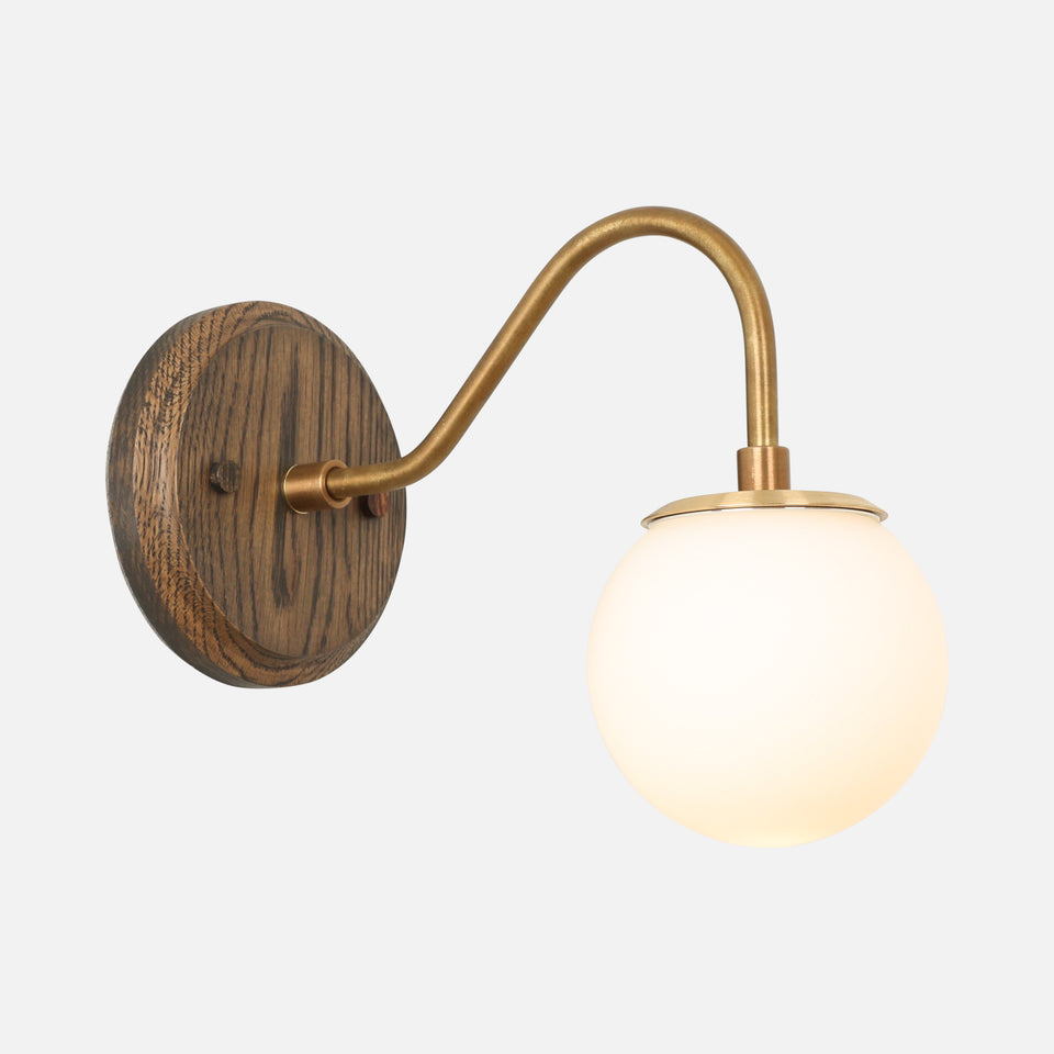 Charcoal oak, Antique Brass