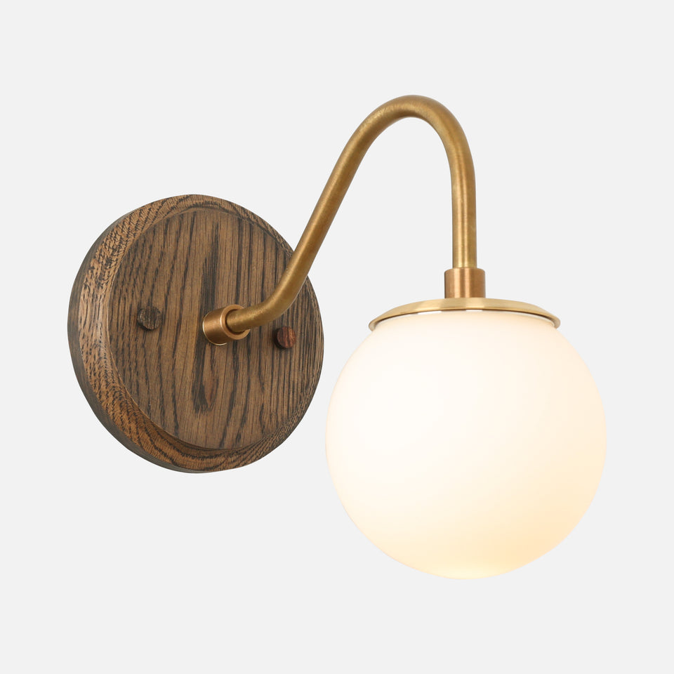 Charcoal Oak, Antique Brass