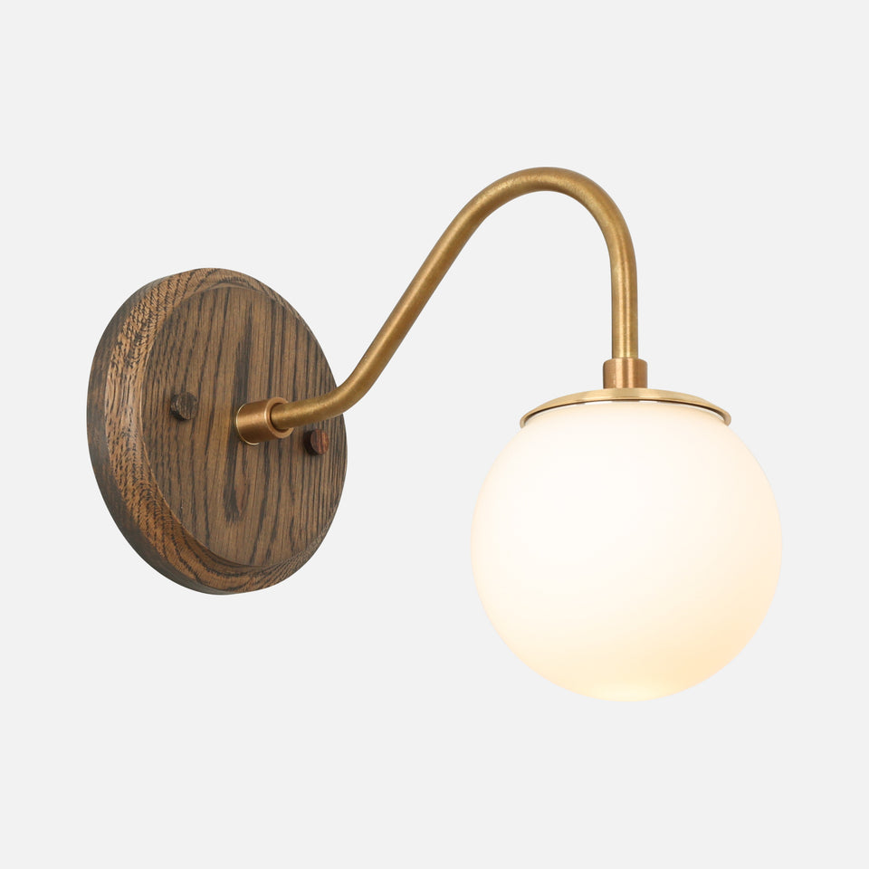 Charcoal Oak, Antique Brass