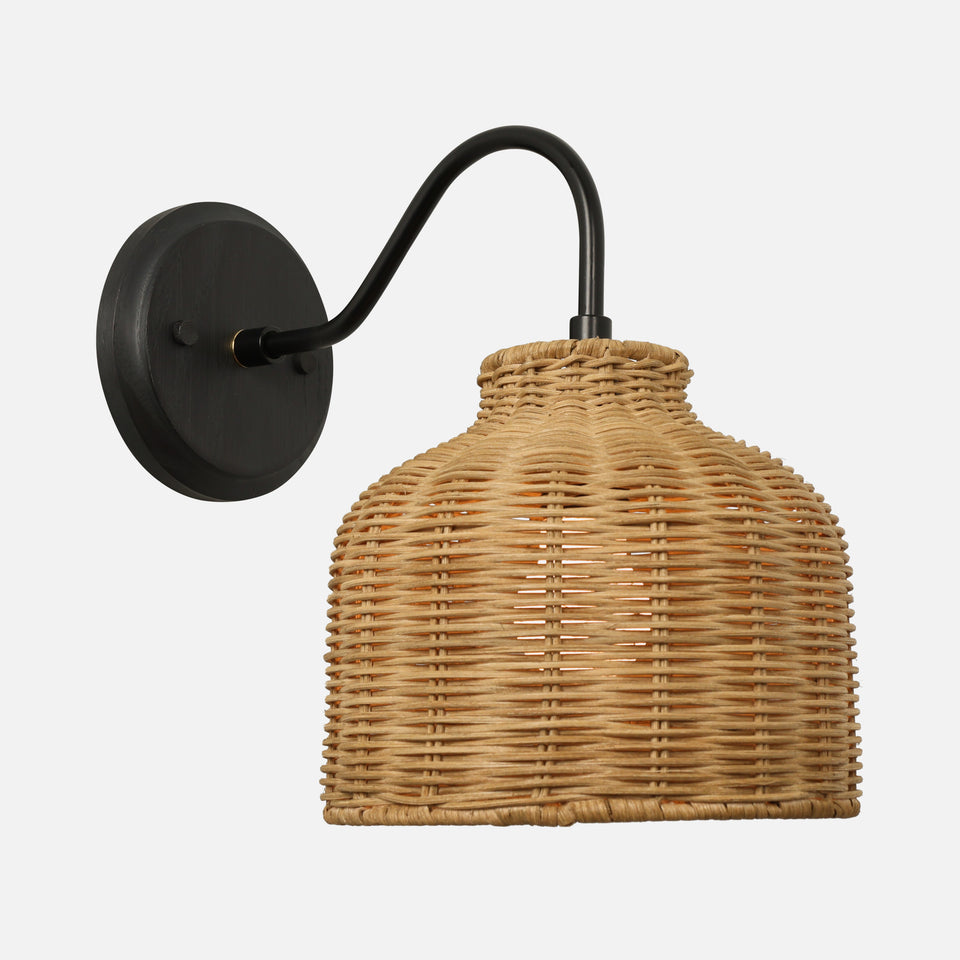 Black Ash, Matte Black, Natural Rattan