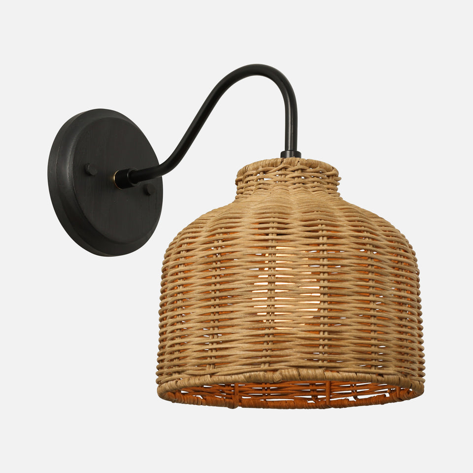 Black Ash, Matte Black, Natural Rattan
