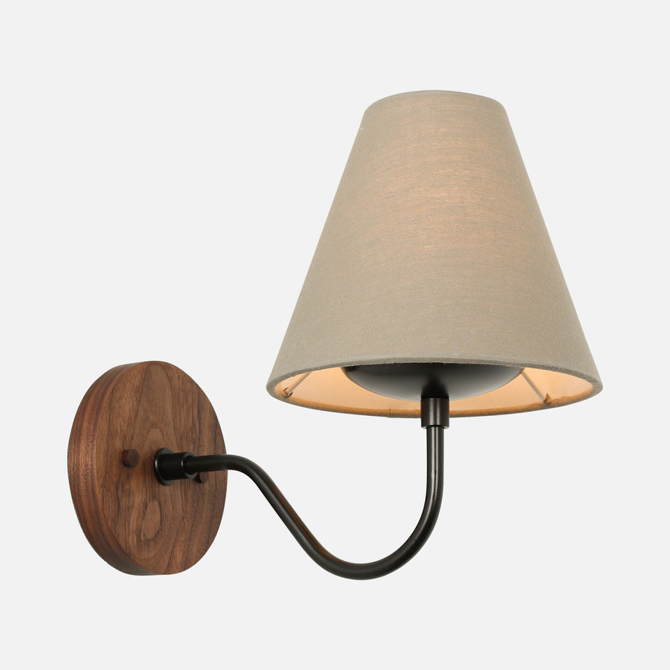 Walnut, Matte Black, Sage Linen