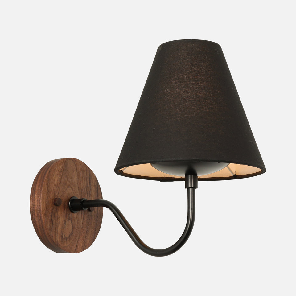 Walnut, Matte Black, Black Linen