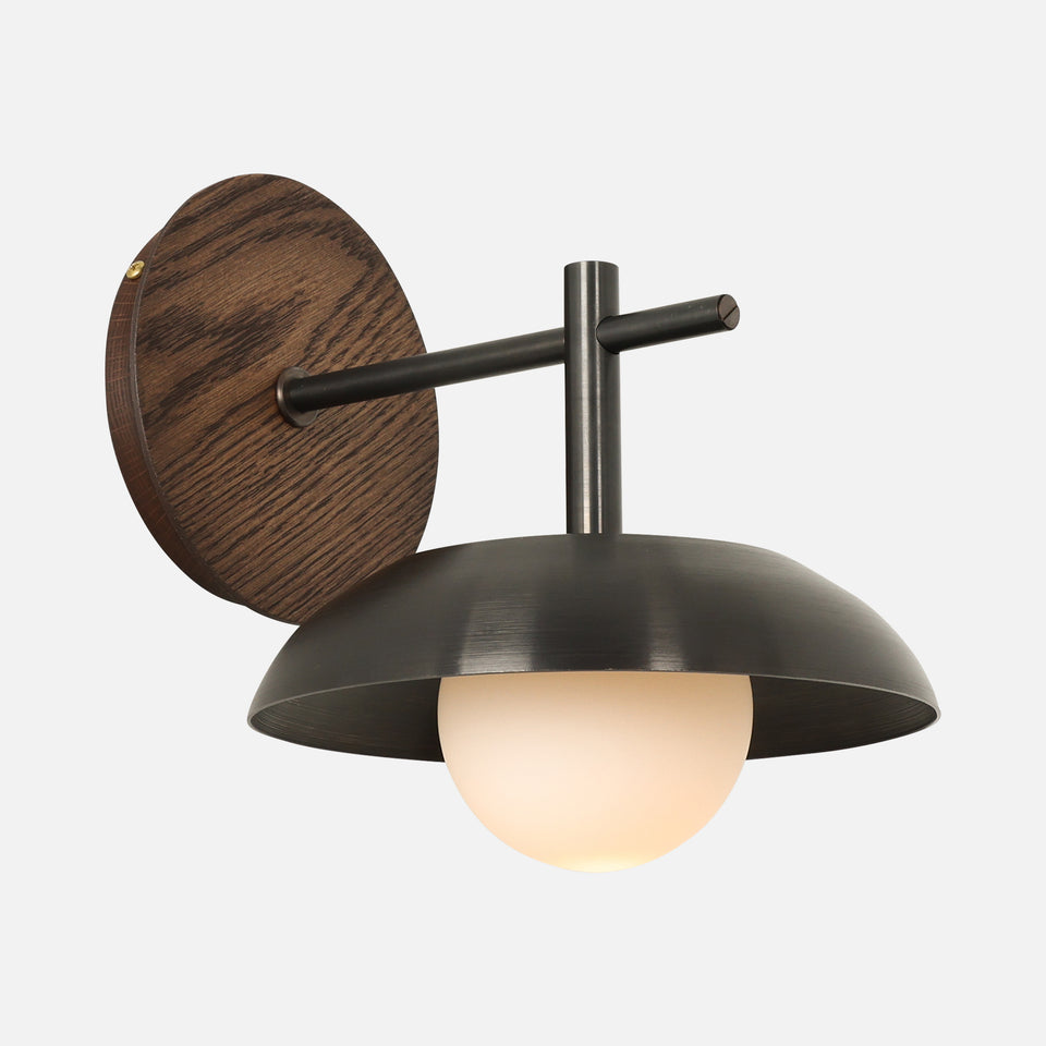 Chocolate Oak, Oxidized Brass