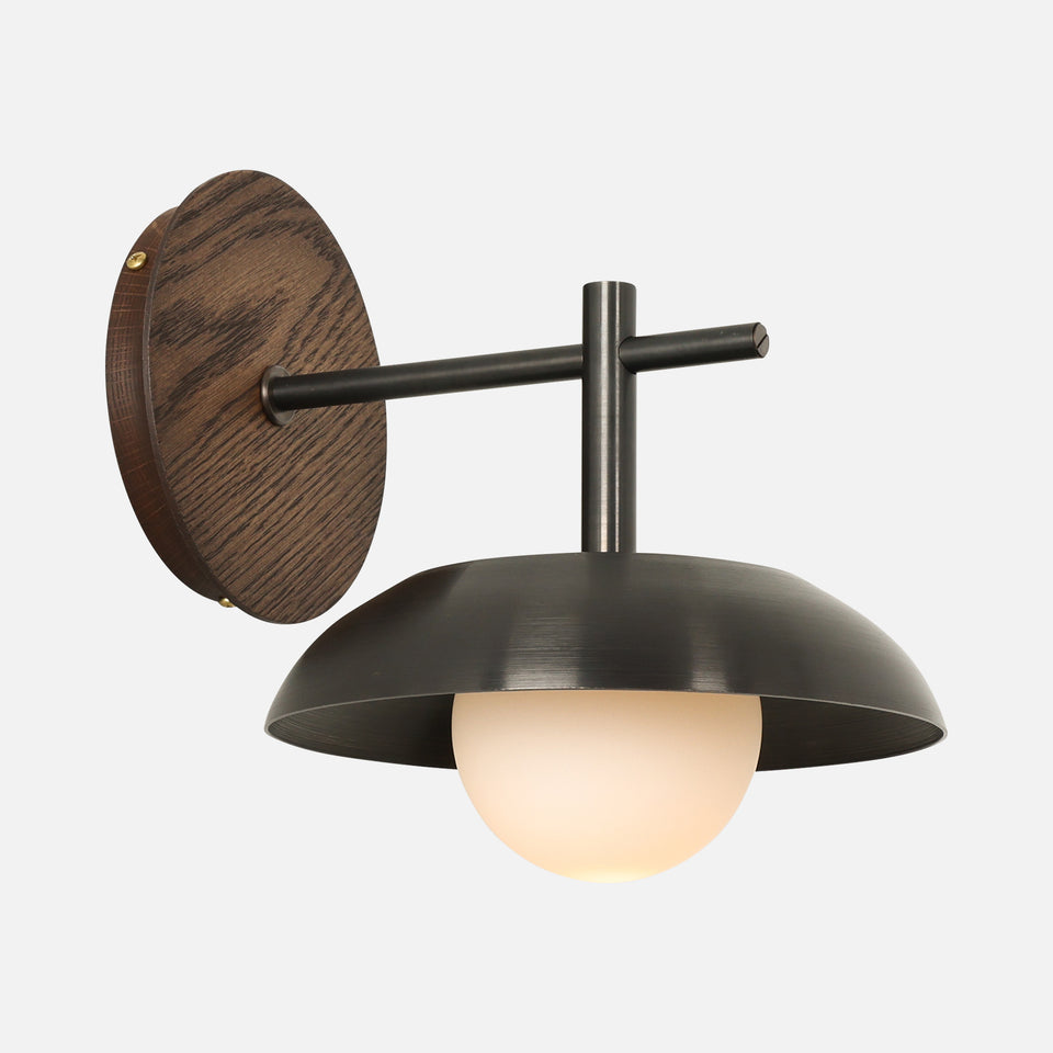Chocolate Oak, Oxidized Brass
