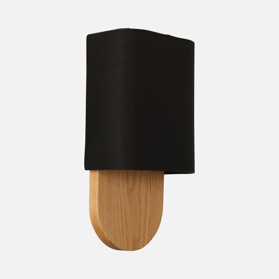 White Oak, Black Linen Shade