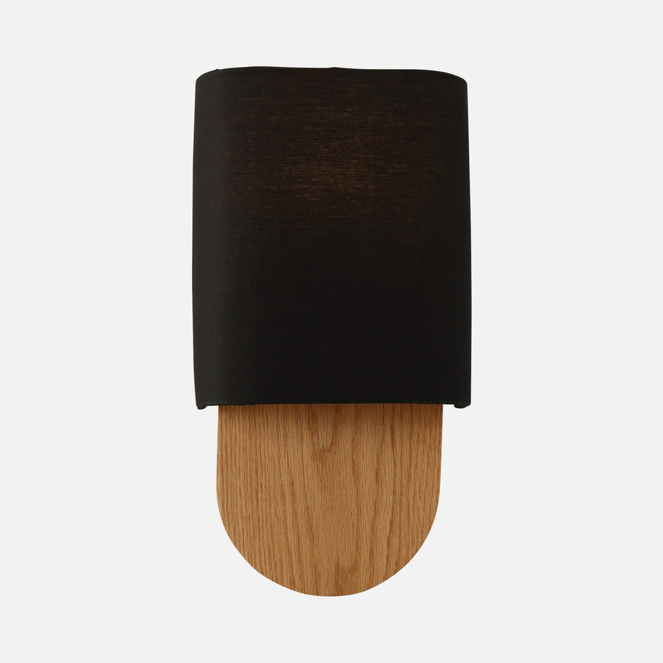 White Oak, Black Linen Shade