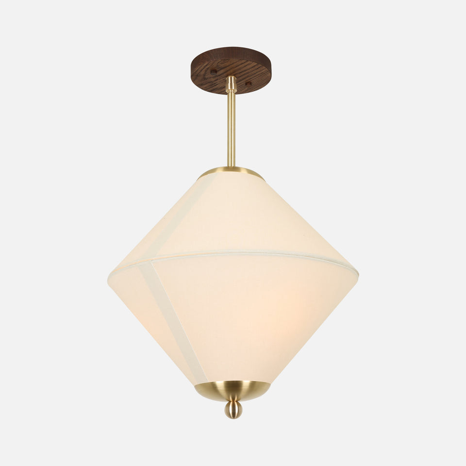 Chocolate Oak, Classic Brass, Natural Linen