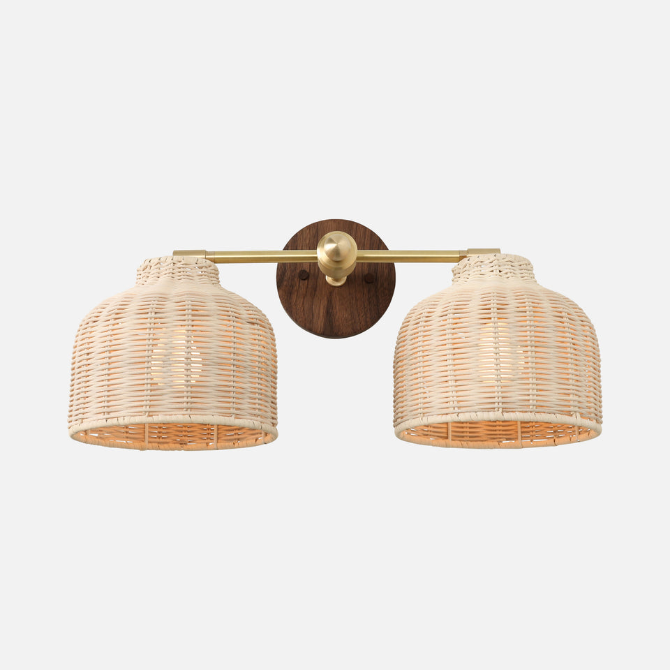 Charcoal Oak, Classic Brass, Cream Rattan