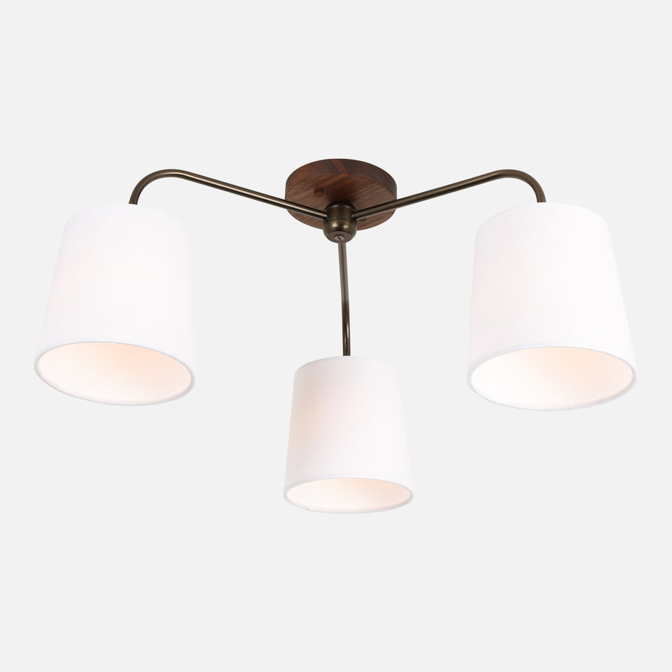 Walnut, Coated Bronze, White Linen