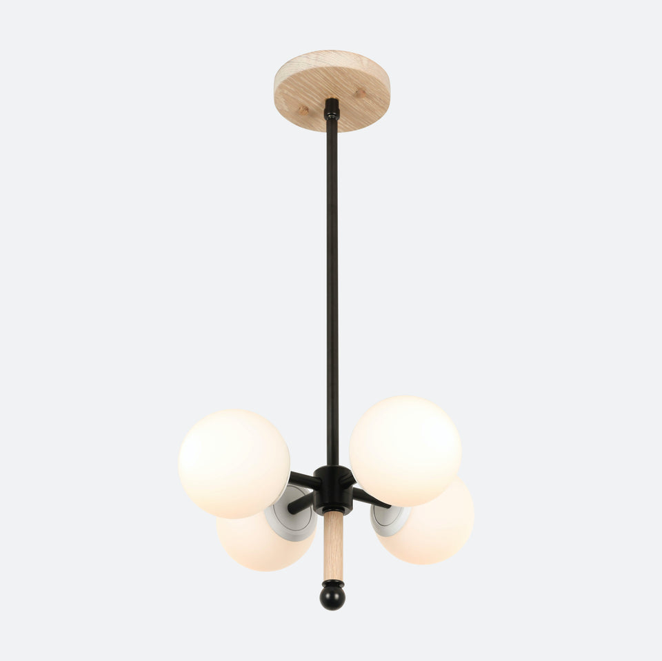 Cotton White Oak, Matte Black, Satin White Accent