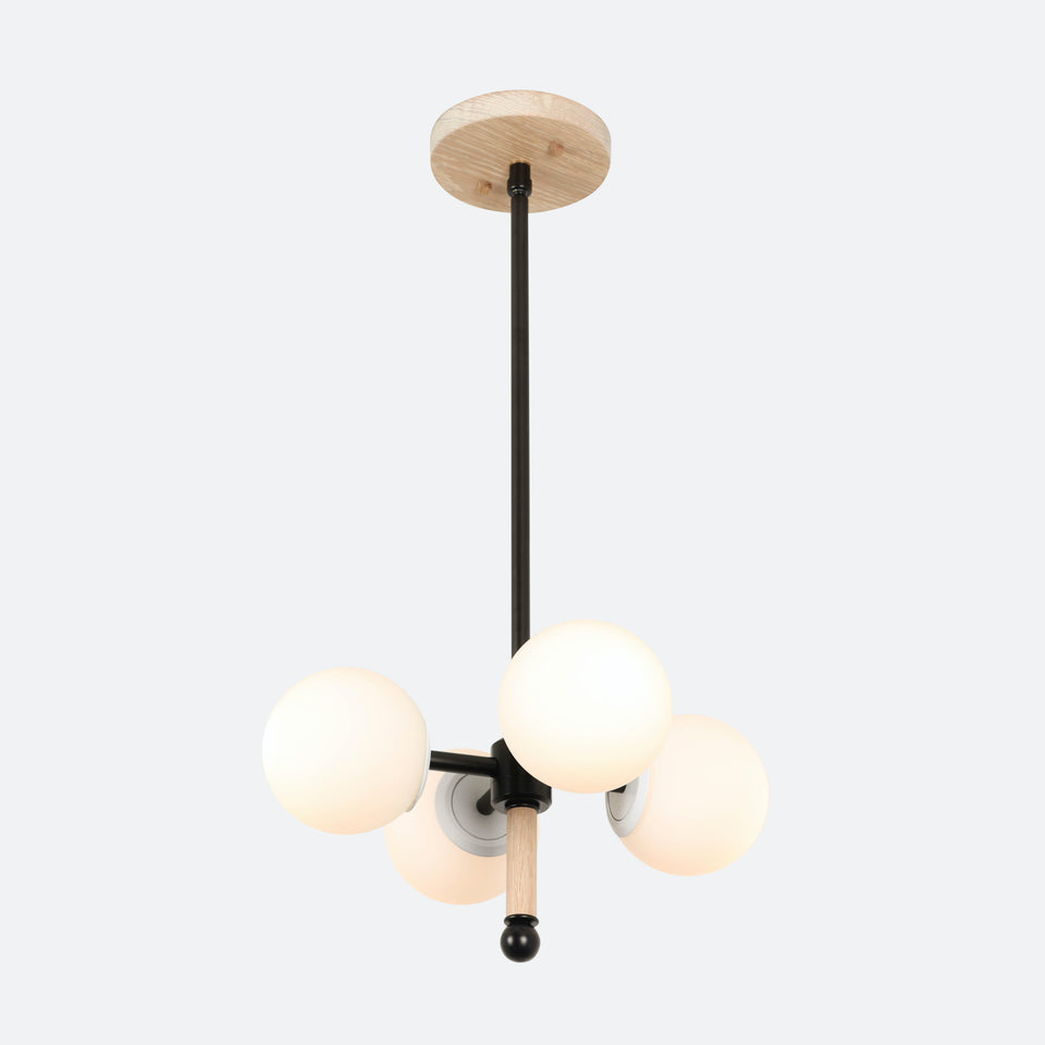 Cotton White Oak, Matte Black, Satin White Accent