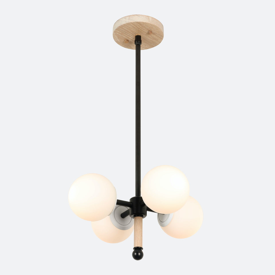 Cotton White Oak, Matte Black, Satin White Accent