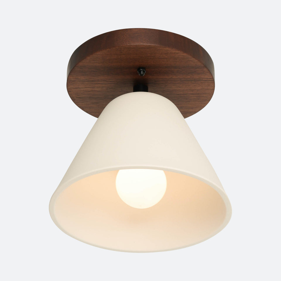 Walnut, Matte Black, White Porcelain