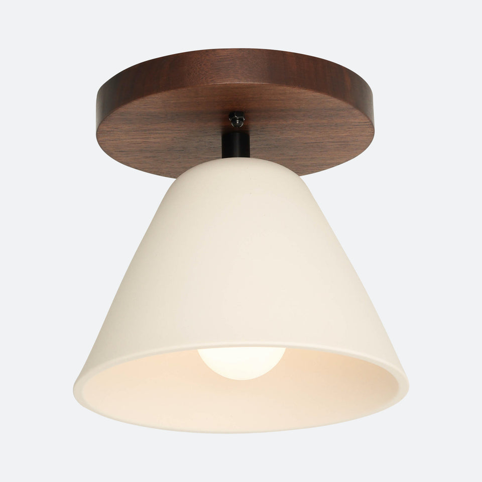 Walnut, Matte Black, White Porcelain