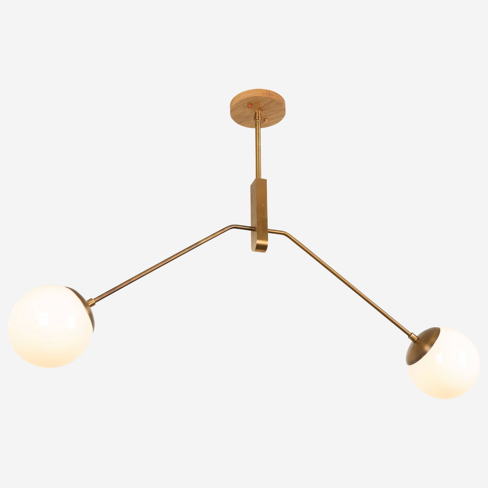 White Oak, Antique Brass, Original Frosted