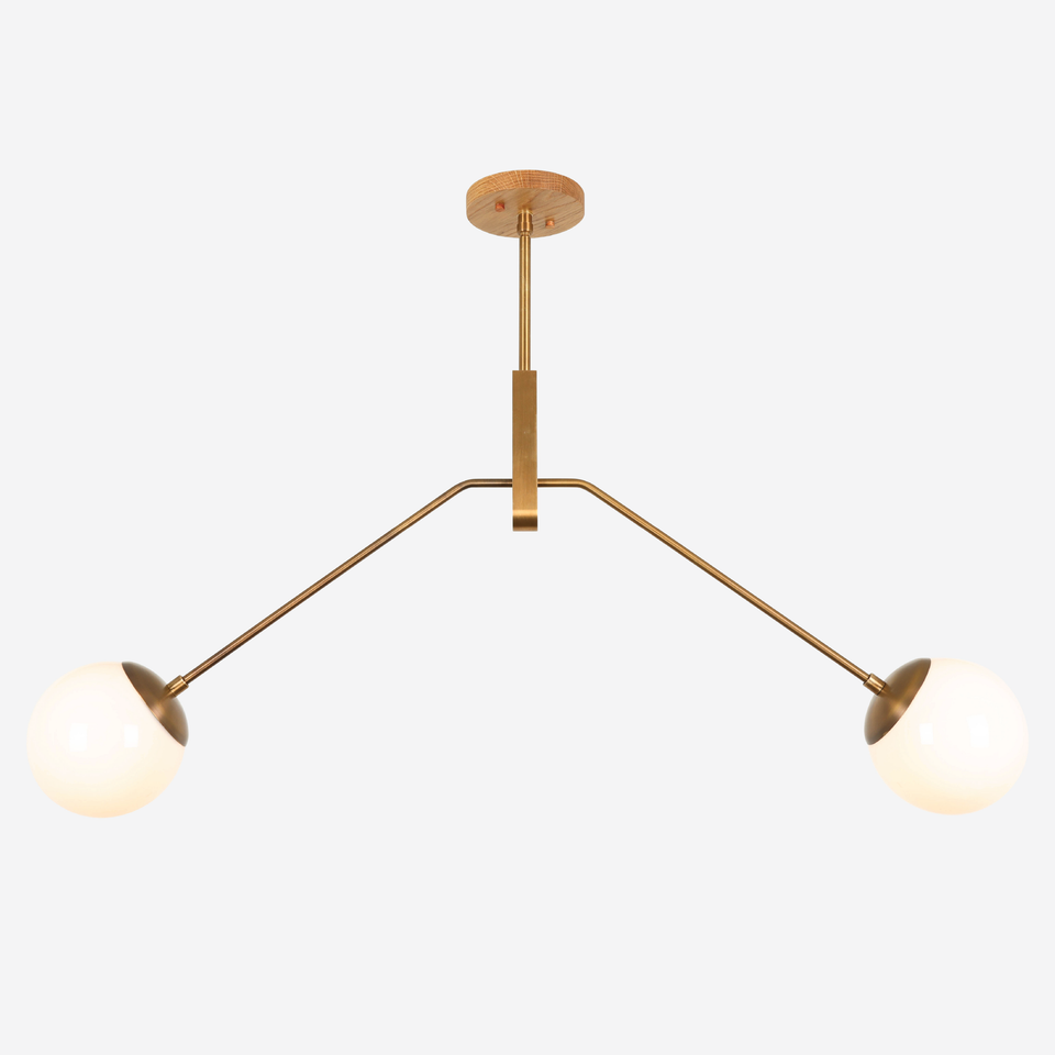 White Oak, Antique Brass, Original Frosted