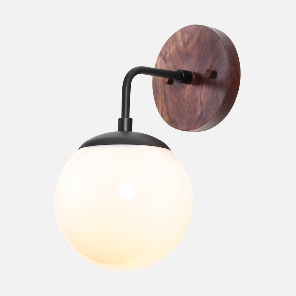 Walnut, Matte Black, Original Frosted